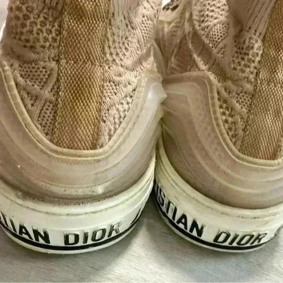 Christian Dior Walk'n'Dior Sneakers Women‎ 40-9 Nude Good Knit High Top J'Adior - Picture 6 of 16